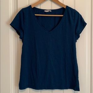 Dark Teal V-Neck Tee